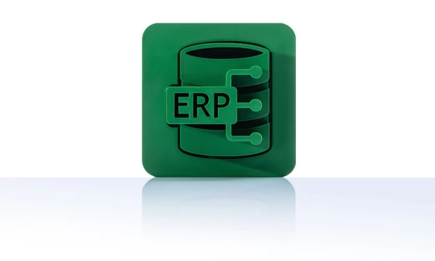 The symbol is unicolor green and shows a stylized database symbol with a rectangular shield that reads